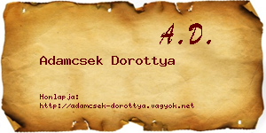 Adamcsek Dorottya névjegykártya