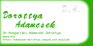 dorottya adamcsek business card